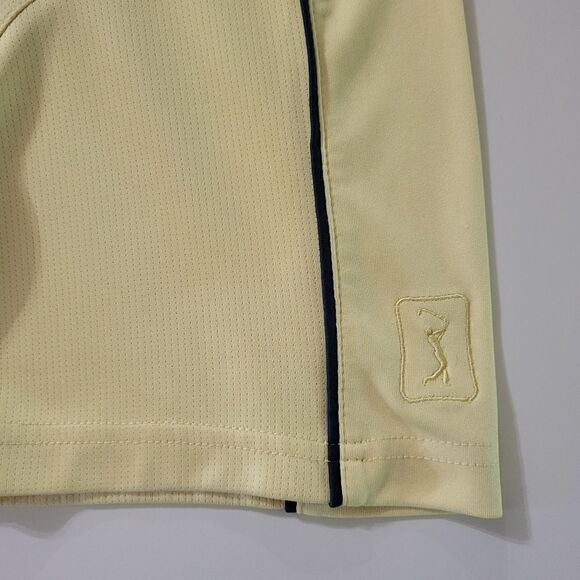 PGA Tour Men's Yellow Short Sleeve Golf Polo - Picture 7 of 11